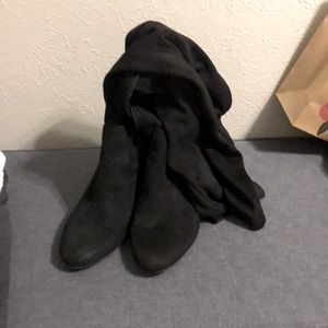 Black knee high boots